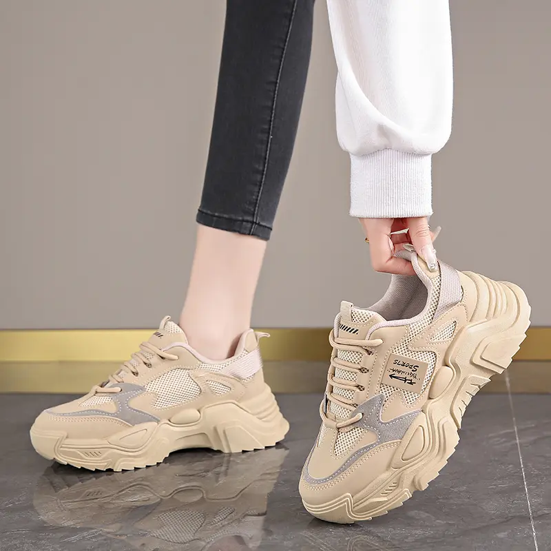 Womens Shoes Fashion Trend Breathable Mesh Sneakers Women Comfortable Soft Bottom Casual Platform Shoes