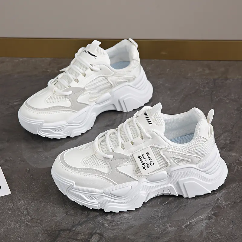 Womens Shoes Fashion Trend Breathable Mesh Sneakers Women Comfortable Soft Bottom Casual Platform Shoes