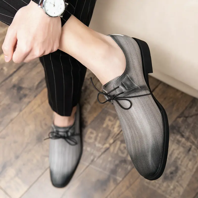Fashion Men Leather Shoes Mixed Colors Dress Shoes Pink Wedding Shoe 2025 Autumn Plus Size 48 Causal Male Shoe Zapatos Hombre