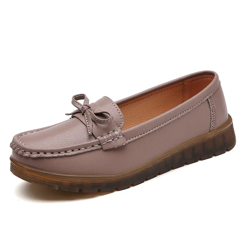 Handmade Comforty Fashion Sneakers Women Flats Soft Lightweight Leather Casual Shoes Nurse Slip On Loafers Breathable Mom Shoes