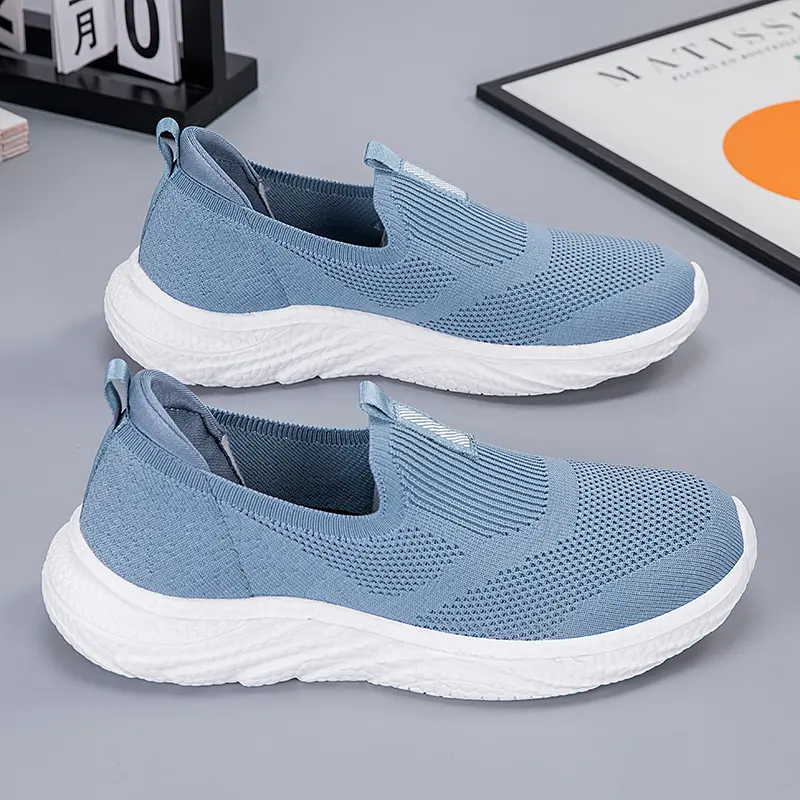 Shoes for Women in Spring/summer New Middle-aged and Elderly Mothers, Lightweight Cuffed Casual Couple Shoes Breathable Pink