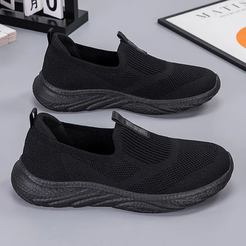 Shoes for Women in Spring/summer New Middle-aged and Elderly Mothers, Lightweight Cuffed Casual Couple Shoes Breathable Pink