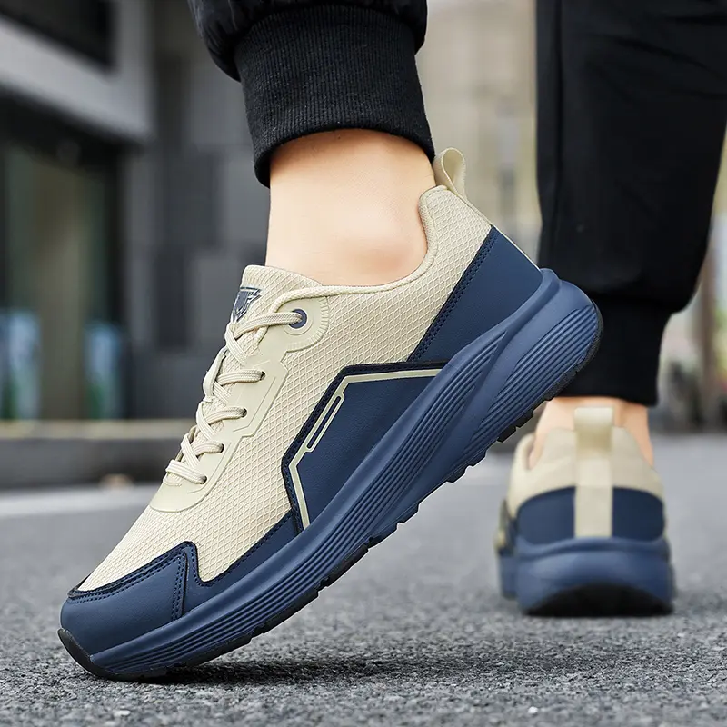 Men Running Shoes New Casual Mesh Breathable Lace-Up Sport Shoes Male Fashion Lightweight Non-Slip Walking Shoes Women Size 46