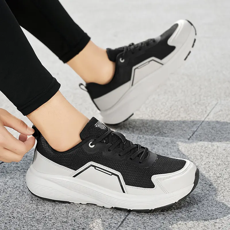 Men Running Shoes New Casual Mesh Breathable Lace-Up Sport Shoes Male Fashion Lightweight Non-Slip Walking Shoes Women Size 46