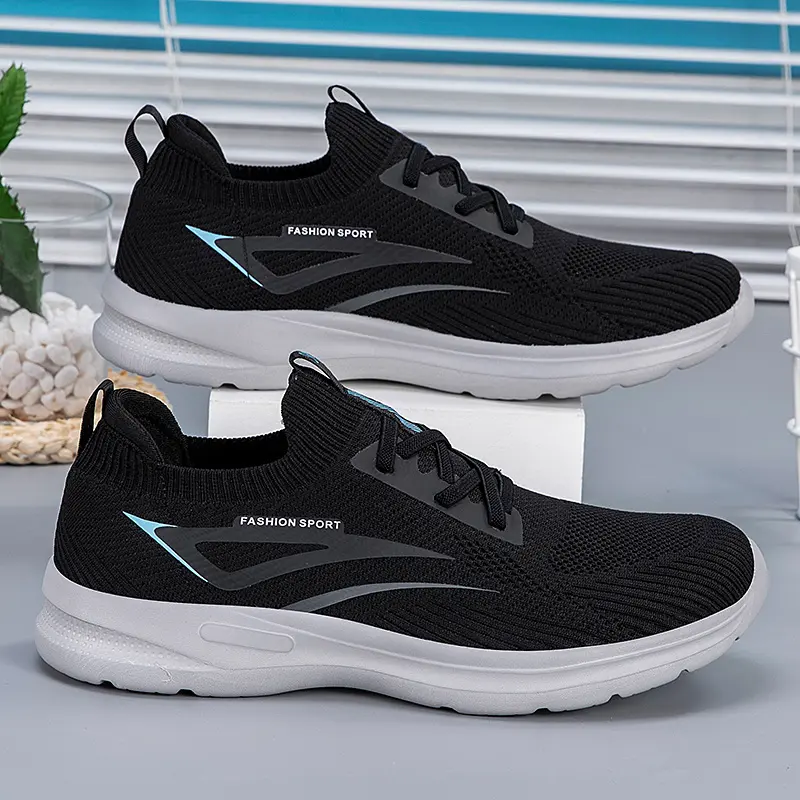 Autumn New Knitted Shoes Mom Shoes Connected Mail Order Sports Casual Shoes Ladies Casual Comfortable Single Shoes Men
