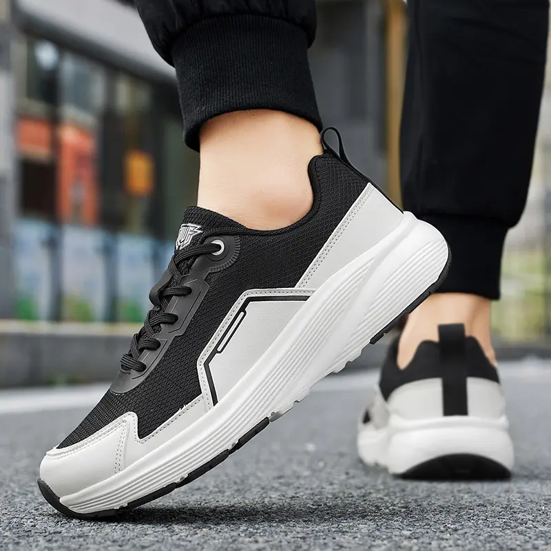 Men Running Shoes New Casual Mesh Breathable Lace-Up Sport Shoes Male Fashion Lightweight Non-Slip Walking Shoes Women Size 46