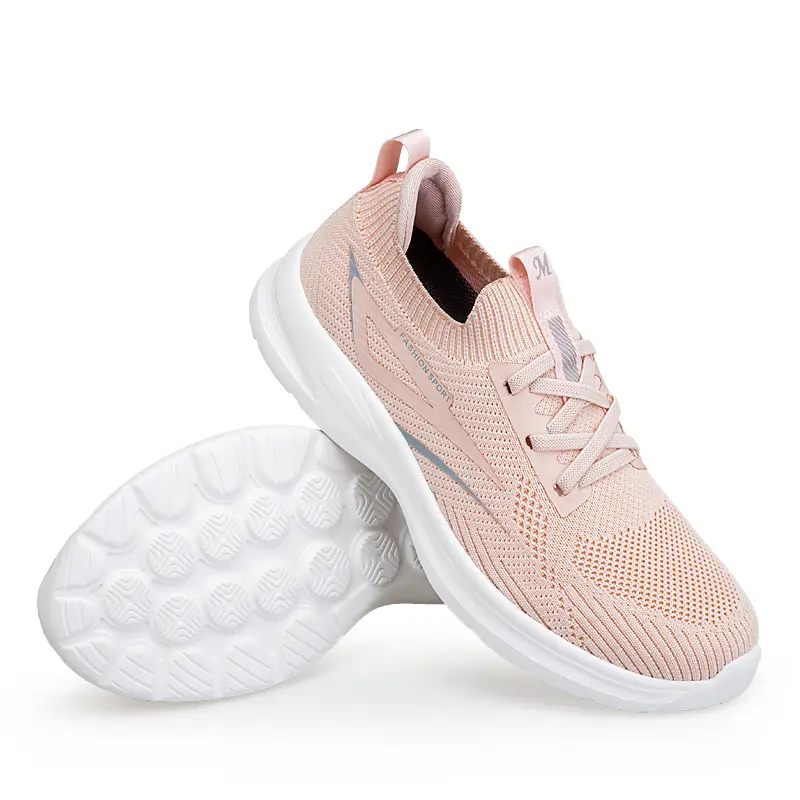 Autumn New Knitted Shoes Mom Shoes Connected Mail Order Sports Casual Shoes Ladies Casual Comfortable Single Shoes Men