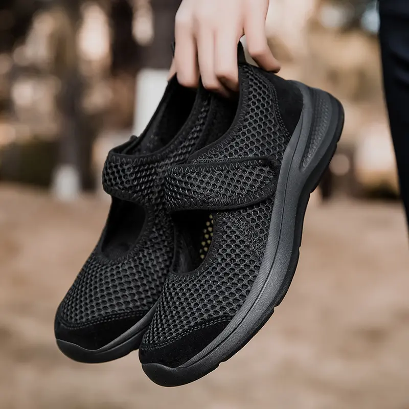 Womens Plus Size Wide Width Sandals Soft Sole Comfortable Mom Shoes Breathable Fabric Spring No Slip Chubby Feet Casual Walking
