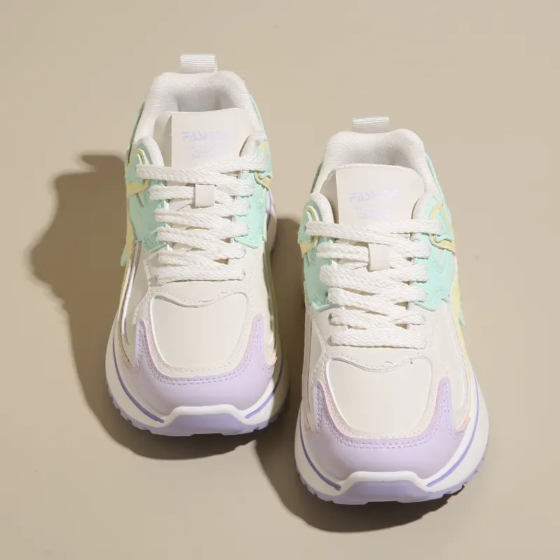 Sneakers Women Platform Flat Shoes Woman Casual Trainers Ladies Chunky Girls School Casual Running Light Tenis Pink Non-slip
