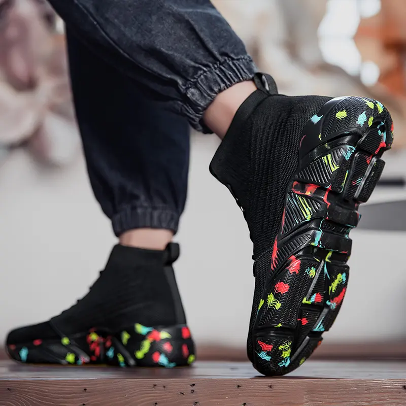 High Top Women Sneakers Warm Socks Shoes Women's Sports Shoes Zapatillas De Mujer Men Casual Shoes Size 35-47