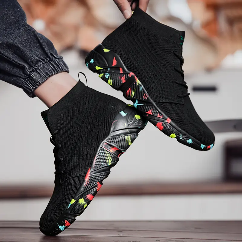 High Top Women Sneakers Warm Socks Shoes Women's Sports Shoes Zapatillas De Mujer Men Casual Shoes Size 35-47
