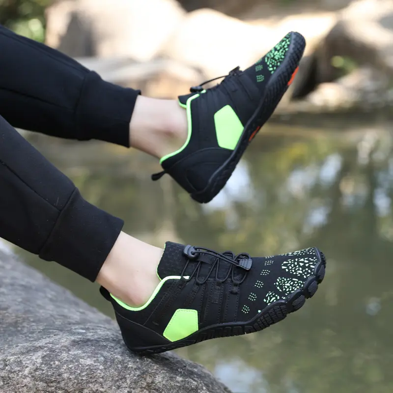 Wide Toe Barefoot Shoes for Unisex Artificial Leather Outdoor Walking Sneakers Zero Drop Minimalist Elastic Anti Slip Wear-resis