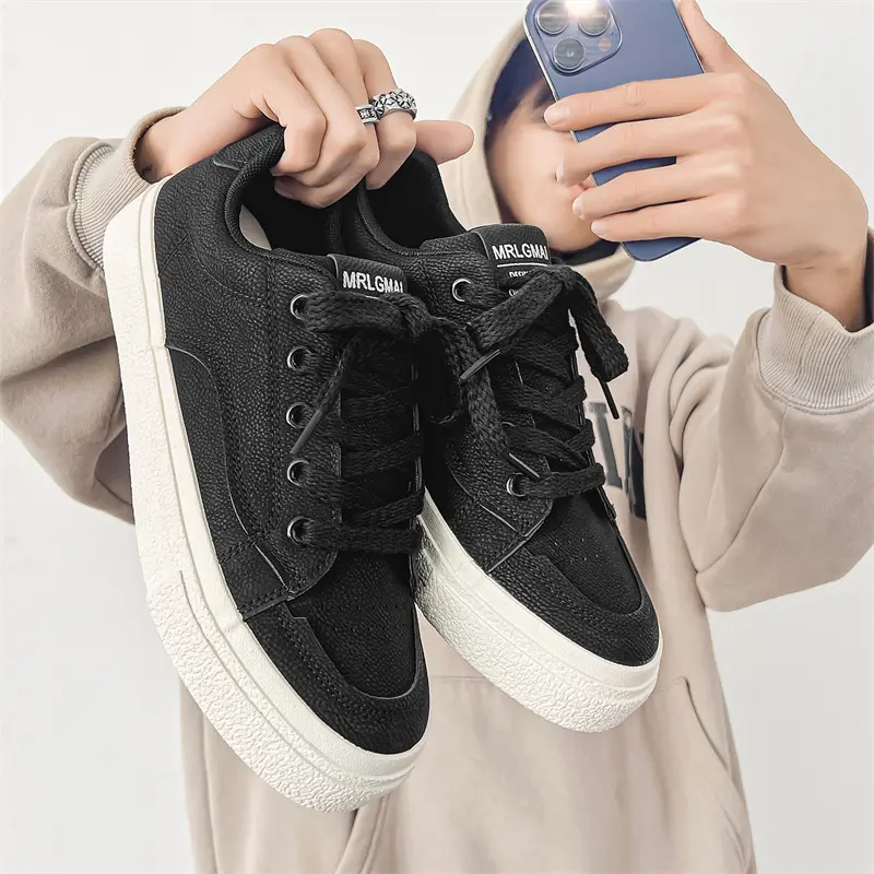 Brown Low Cut Sporty Casual Shoes For Men Autumn Fashionable Korean Style Youthful Single Shoes Suitable For Students