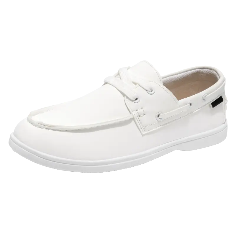 White Men's Leather Shoes Casual Shoes Handmade Leather Shoes Fashionable Comfort Flat Shoes Men's Dating Party Shoes