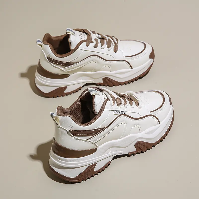 Women Walking Sneakers Lace Up Chunky Shoes Breathable Shoes Wedge Casual Tennis Platform Sports Designer Shoes