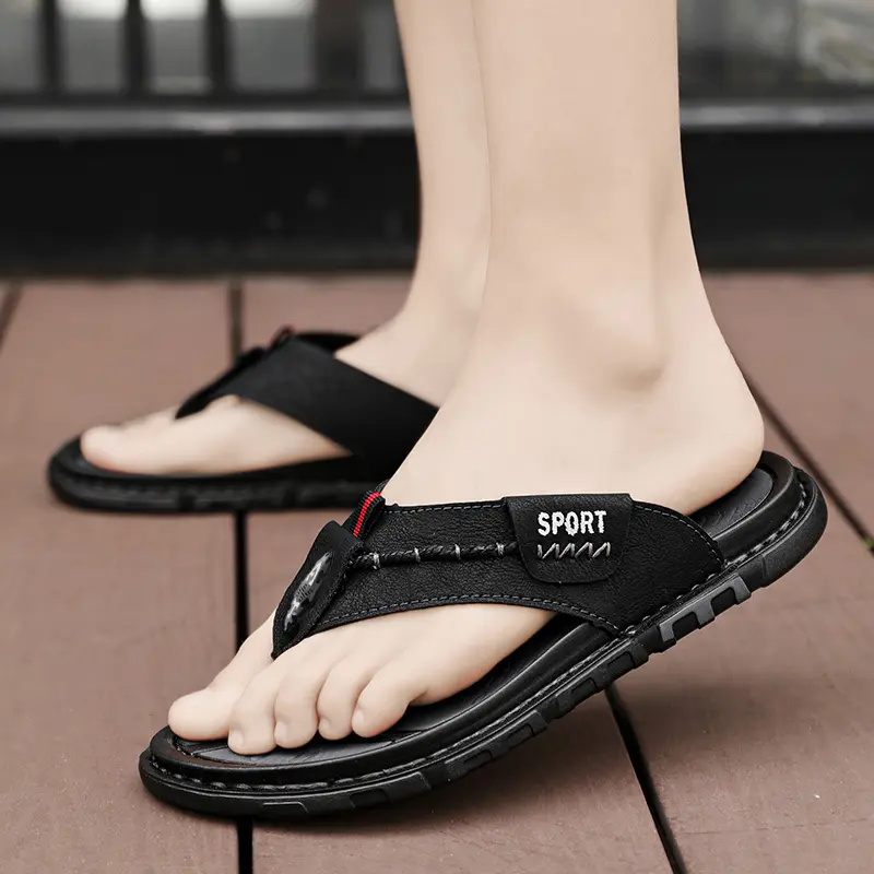 Flip Flops Mens Slippers Summer Casual Shoes Beach Sandals Outdoor Slides Walking Comfort Leather Luxury Designer Fashion 47