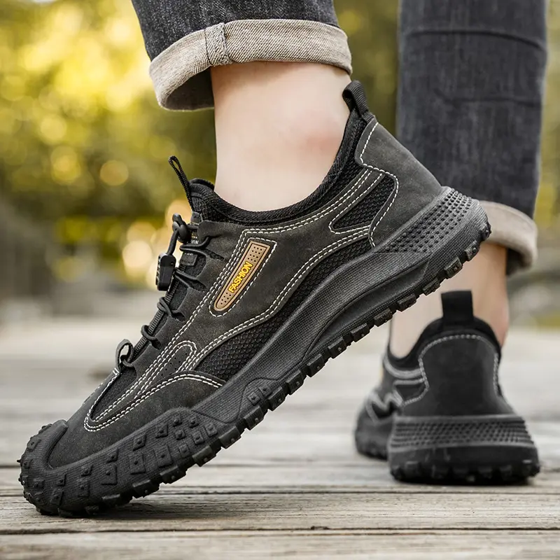 High Quality Hiking Shoes for Men Earthquake Resistant Stress Reducing Anti Slip Wear-resistant Thick Soled Shoes for Travel