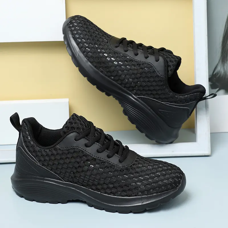 Summer Gray Women Casual Shoes Sports Mesh Breathable Summer Fashion Walking Shoes White Sneakers Big Size 42Ladies Flat Trainer