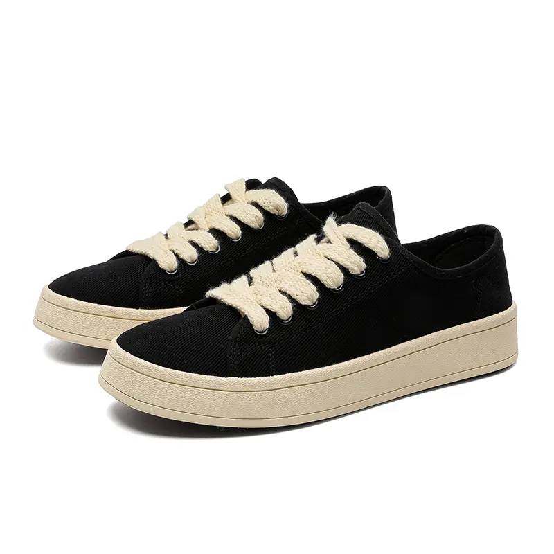 Men Shoes Casual Canvas Shoes Breathable Flats Leisure Male Vulcanized Shoes Walking Sneakers Solid Color Board Shoes Low Top