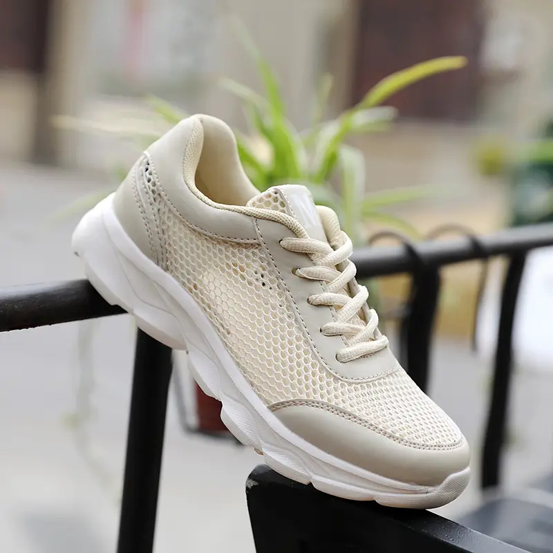 Women Casual Shoes Couple Shoes Casual Sports Mesh Breathable Spring And Summer Fashion Walking Shoes White Shoes Sneakers