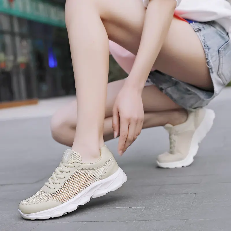 Women Casual Shoes Couple Shoes Casual Sports Mesh Breathable Spring And Summer Fashion Walking Shoes White Shoes Sneakers