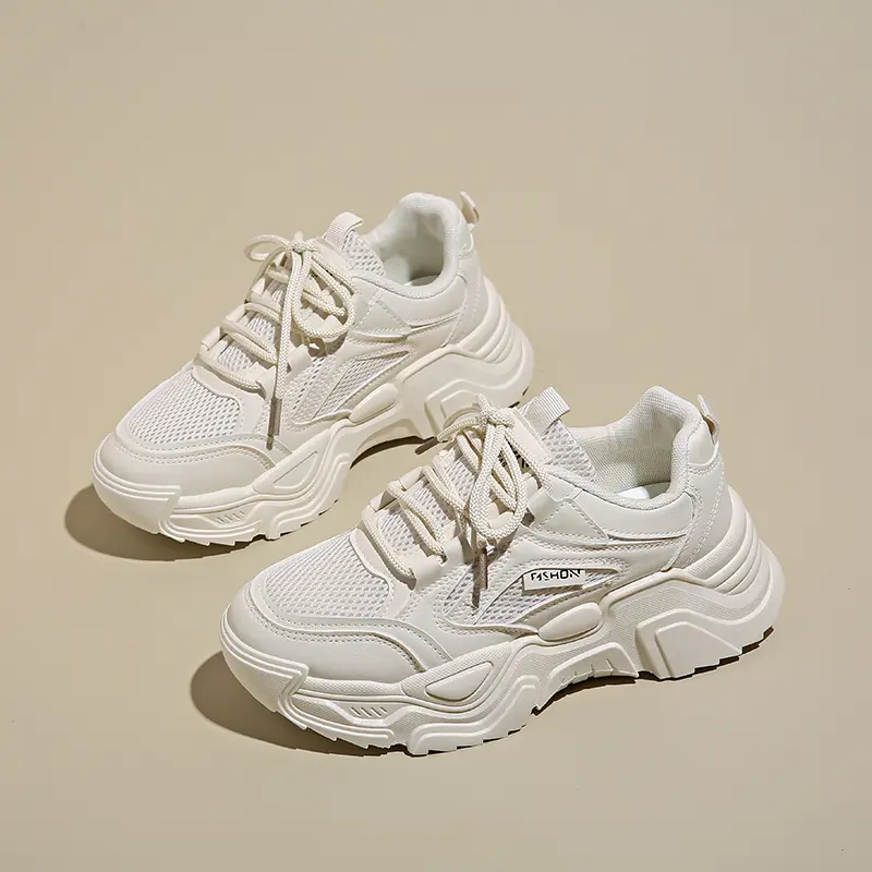 2025 New Women New Fashion Platform Sport Shoes Women Summer  Casual Chunky Sneakers Women Mesh  Platform Shoes