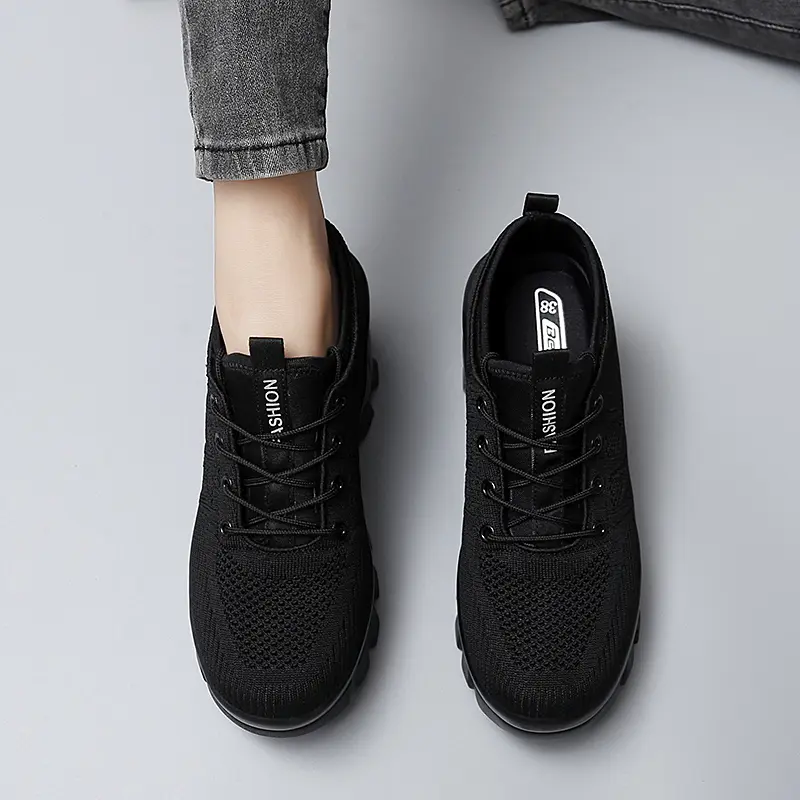 Women Platform Trainers Sneakers 8CM Heels Wedges Shoes Mesh Breathable Height Increased Outdoor Running Shoe Sneaker