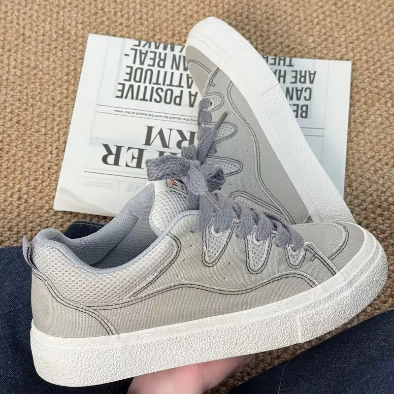 2025 New Red men Vulcanize Shoes Casual Platform Sneakers Vintage Sports Female Korean Designer Flats Harajuku School Tennis