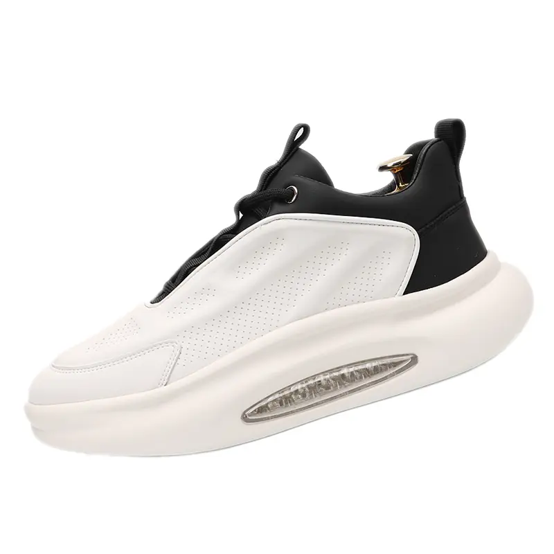Sneakers Men Designer Air Cushion Sport Shoes Fashion Casual Leather Mesh Breathable Height Increased Flat Platform Shoes
