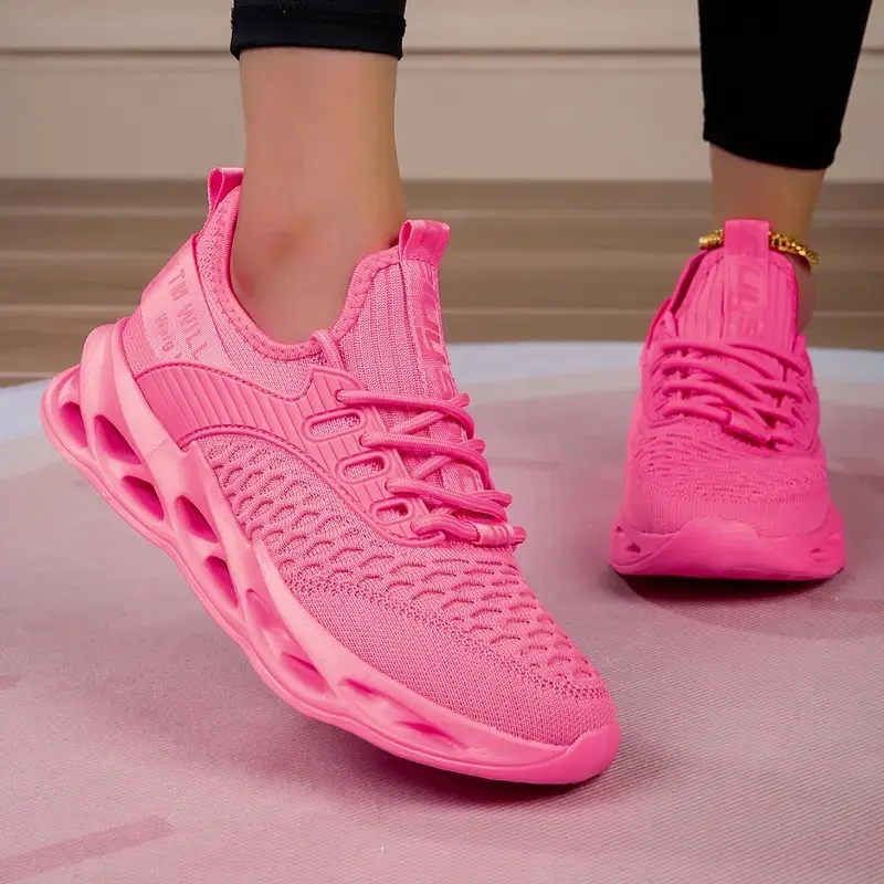 Summer Mens High Quality Sneaker Casual Sport Tennis Shoes Solid Color Breathable Lace Up Outdoor Running Training Women Shoes