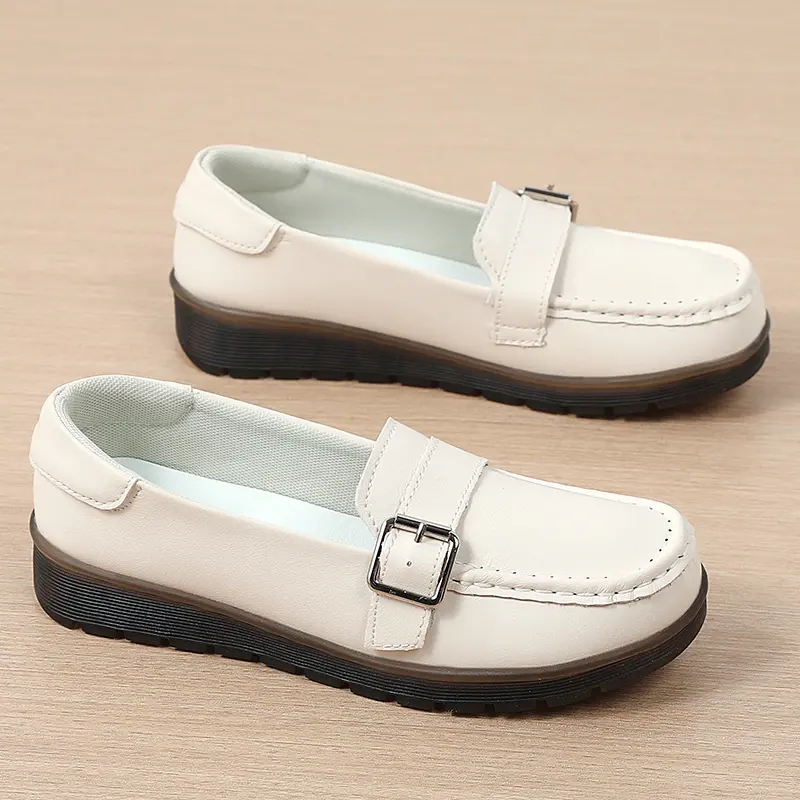 New Womens PU Leather Loafers Shoes Daily Womens Flats Ladies Shoe Female Spring  Casual Slip on Shoes Luxury Loafers