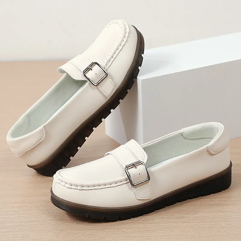New Womens PU Leather Loafers Shoes Daily Womens Flats Ladies Shoe Female Spring  Casual Slip on Shoes Luxury Loafers