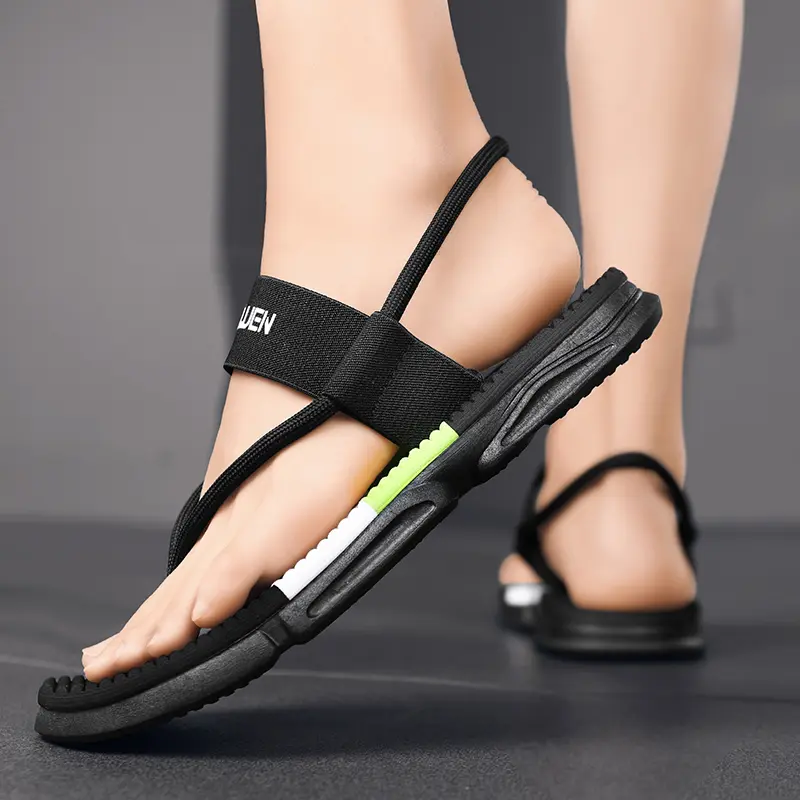 Thick Bottom Men's Fashion Sandals 2025 New Outdoor Flats Slippers Man Anti-slip Beach Slides Comfort Soft Bottom House Sandals
