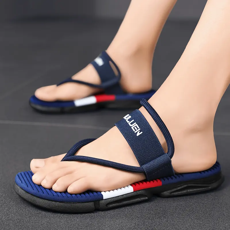 Thick Bottom Men's Fashion Sandals 2025 New Outdoor Flats Slippers Man Anti-slip Beach Slides Comfort Soft Bottom House Sandals