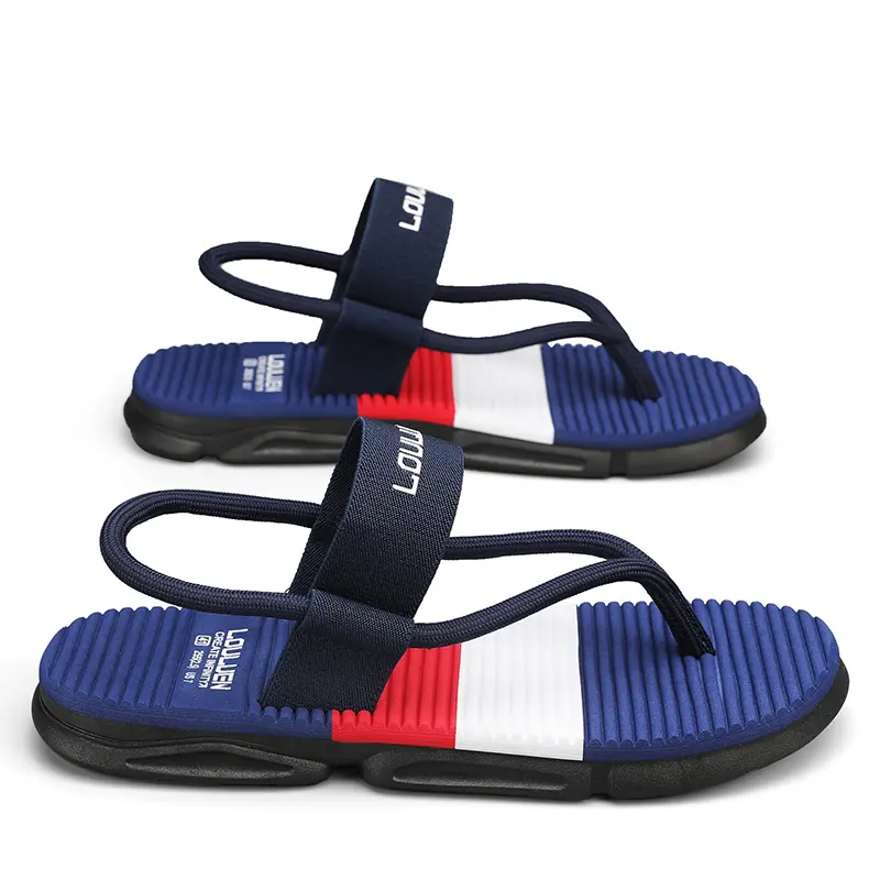 Thick Bottom Men's Fashion Sandals 2025 New Outdoor Flats Slippers Man Anti-slip Beach Slides Comfort Soft Bottom House Sandals