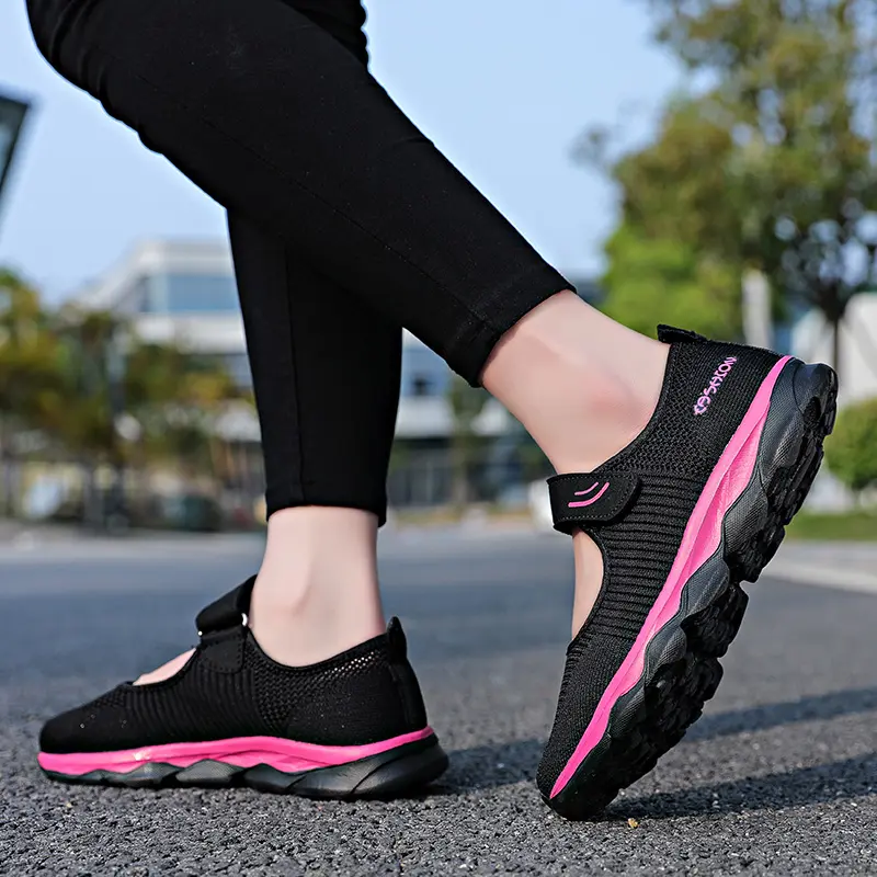 Summer Fashion Women's Flat Shoes Women's Breathable Mesh Casual Sports Shoes Women's Boat Shoes Hollowed Out Casual Shoes