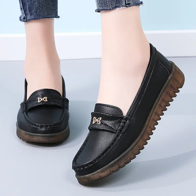 Women Shoes for Spring 2025 Women Moccasins Casual Sneakers Zapatos Mujer Autumn Outdoor Slip on Flat Bottom Non-slip Loafers