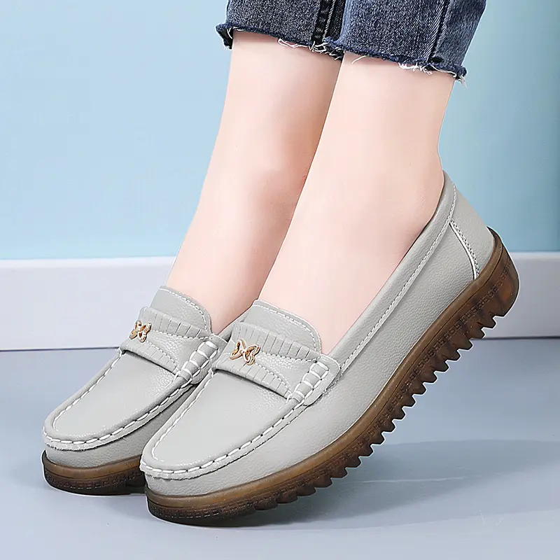 Women Shoes for Spring 2025 Women Moccasins Casual Sneakers Zapatos Mujer Autumn Outdoor Slip on Flat Bottom Non-slip Loafers