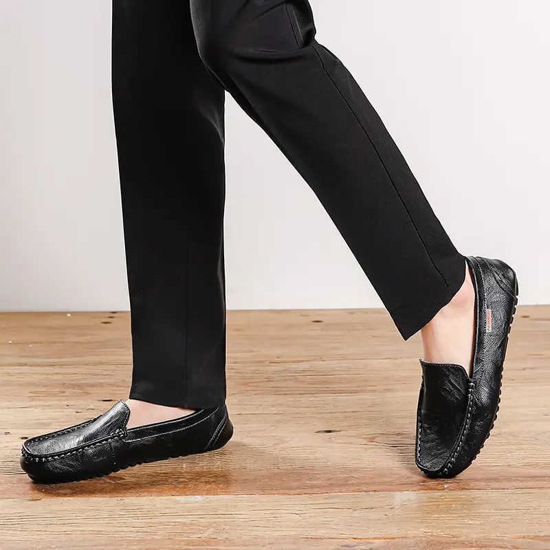 Genuine Leather Men Shoes Luxury Brand High Quality Formal Casual Mens Loafers Moccasins Soft Slip on Boat Shoes Plus Size 47