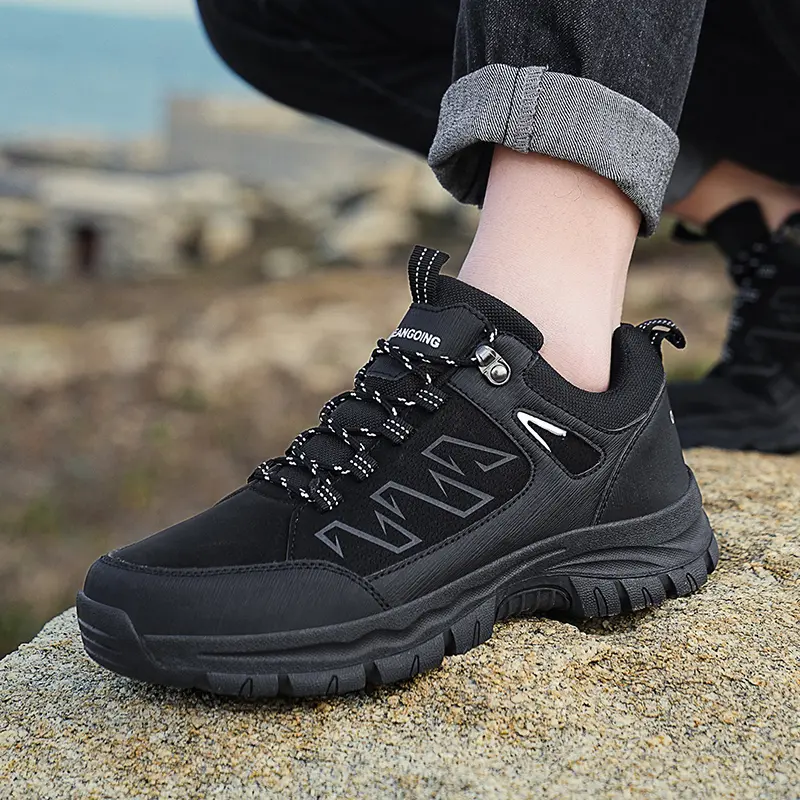 Large Size 48 Men's Hiking Shoes Outdoor Casual Sports Waterproof and Non-slip Camping Hiking Wear-Resistant Climbing Trekking