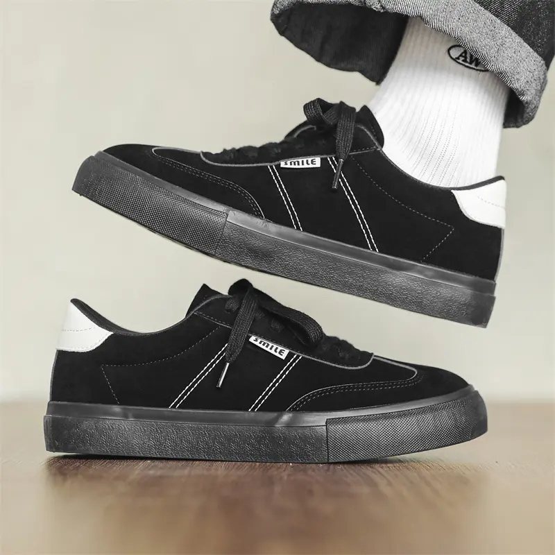Red Skate Casual Shoes Walking Suede Sneakers for Men Skateboarding Shoe Flat Retro Moral Training Canvas Casual Sports