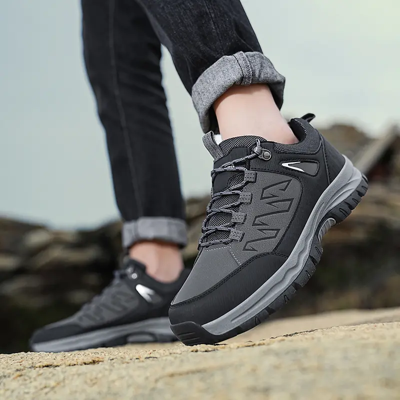 Large Size 48 Men's Hiking Shoes Outdoor Casual Sports Waterproof and Non-slip Camping Hiking Wear-Resistant Climbing Trekking