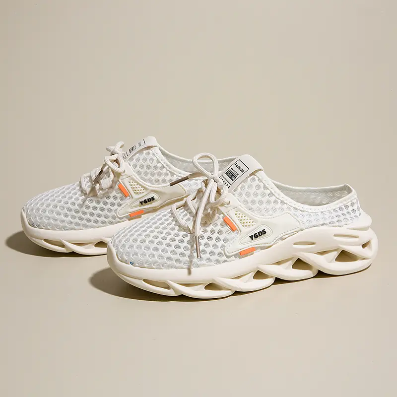 Women Casual Slippers Shoes Breathable Mesh Lightweight Sandals Outdoor Walking Half Slipper Tennis Athletic Sport Shoes