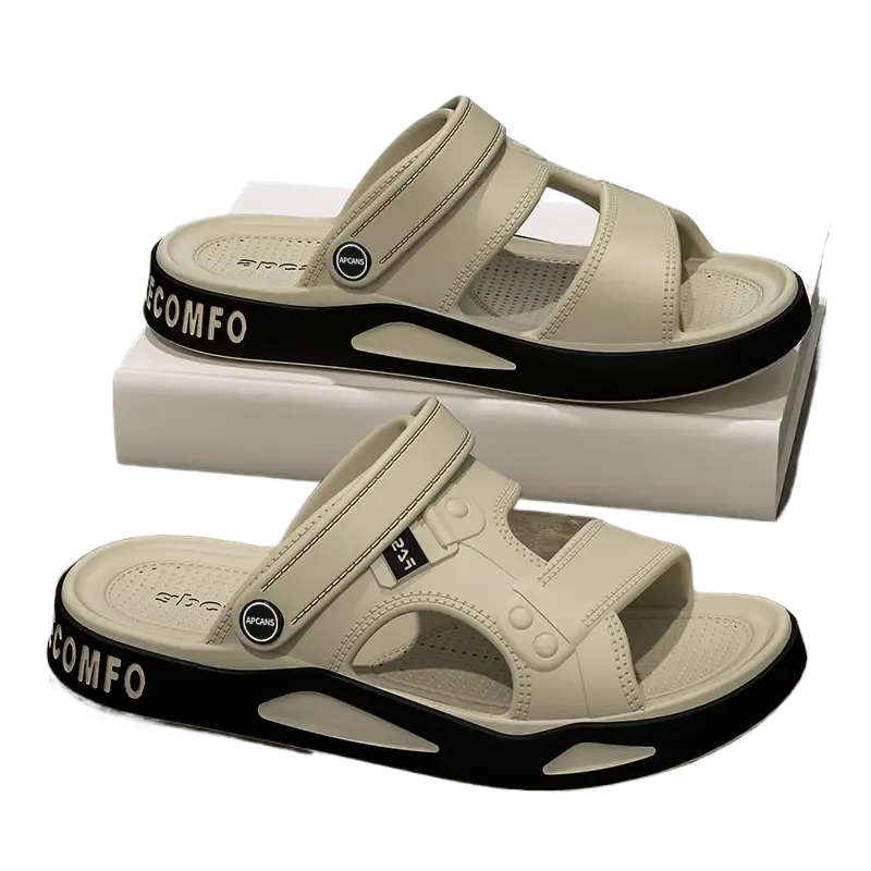 Summer Men's Slippers EVA Sandals Outdoor Light Slippers Platform Sole Casual Men Beach Shoes Non-slip Open-toe Male Sandals New