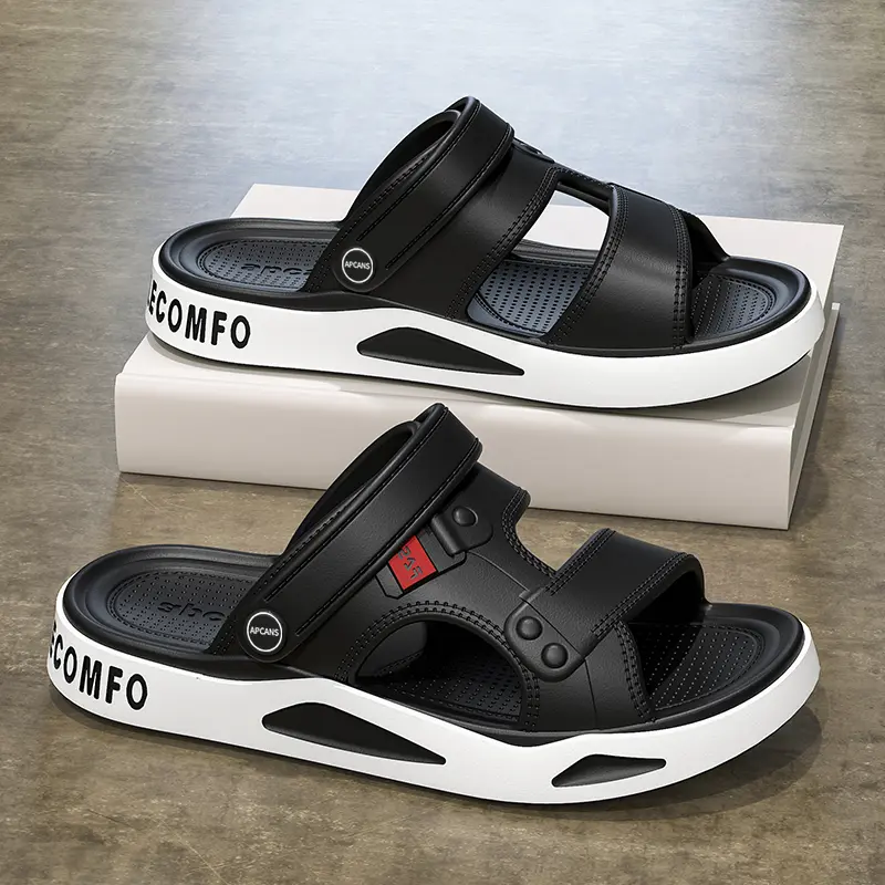 Summer Men's Slippers EVA Sandals Outdoor Light Slippers Platform Sole Casual Men Beach Shoes Non-slip Open-toe Male Sandals New