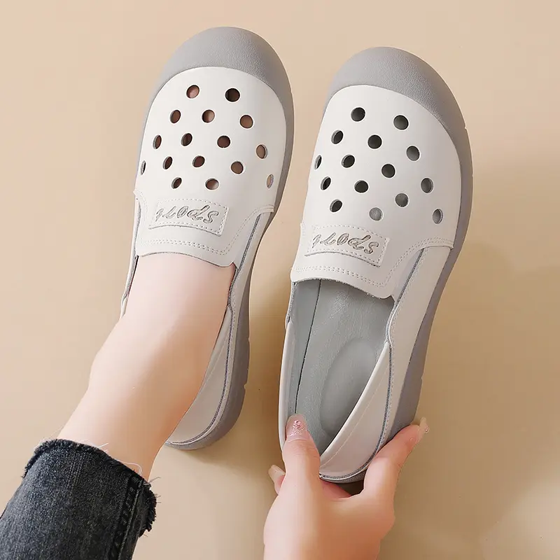 Yellow Flats Hollow Out Moccasins Shoes for Women Summer Breathable Loafers Woman Barefoot Slip On Shoes Ladies