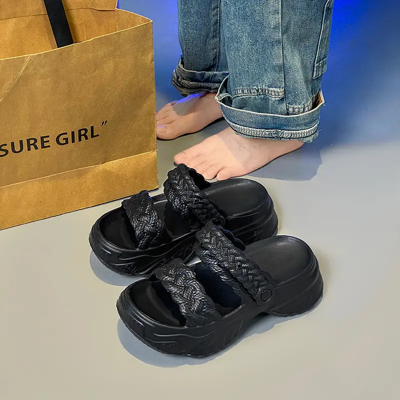 Summer Fashion Thick Bottom Comfortable Anti-Skid Lightweight Casual Women Slipper Beach Shoes Women Shoes