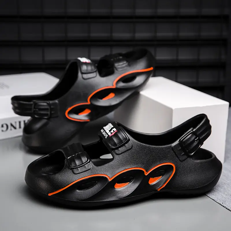 Men's Summer Outdoor Wearable Slippers Thi Bot Anti-Slip Wear-Resistant Driving Sports Big Size Casual Beach Sandals Thick Botto