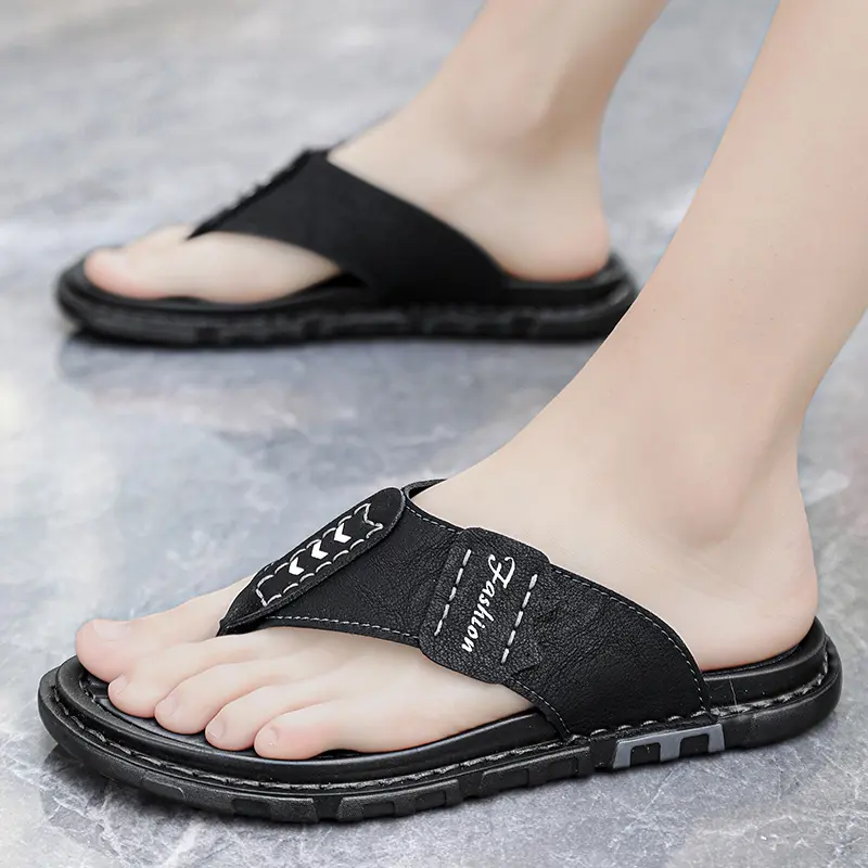 Flip Flops Summer Mens Outdoor Thick Soled Beach Shoes Breathable Cool Non Slip Comfort Sandals Male Casual Hiking Sandals 47