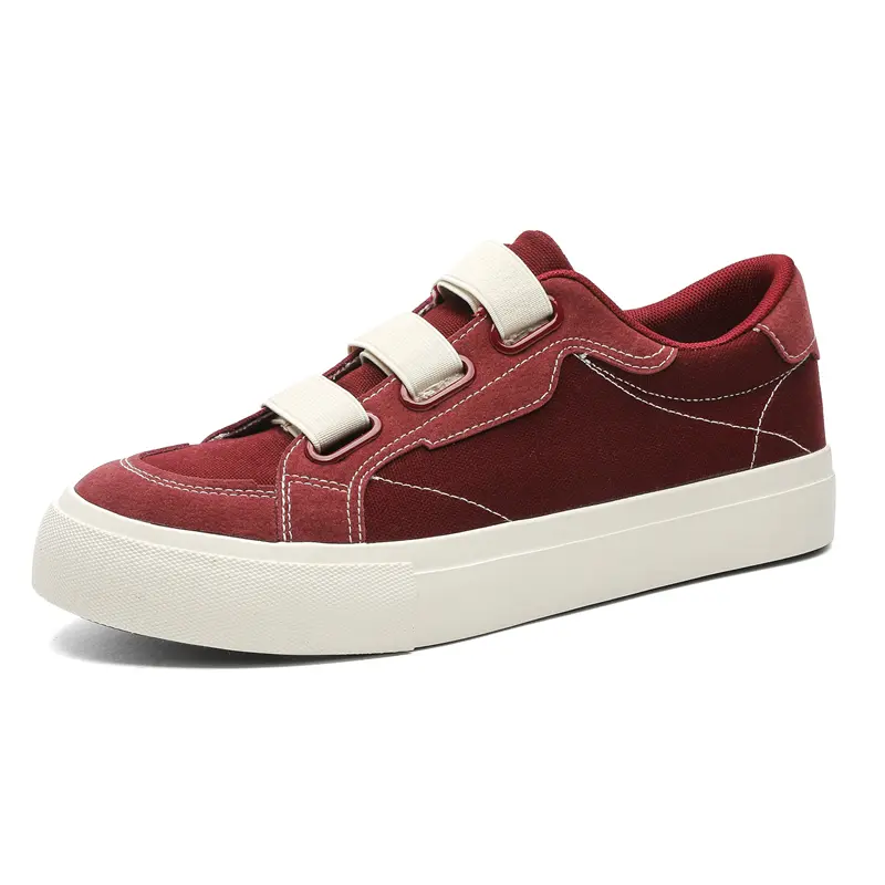 Retro Platform Casual Skateboard Men Elastic Slip-on Canvas Sneakers Man Breathable Vulcanized Shoes Men's Skateboard Shoes